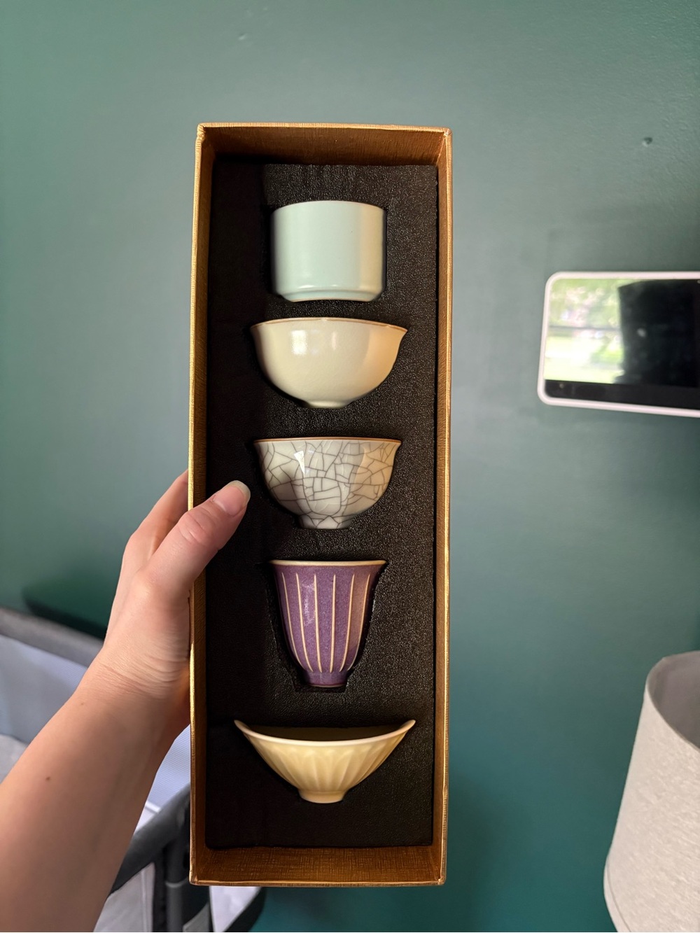 Assorted Porcelain Tea Cups Set - Multicolor - Picture 2 of 6